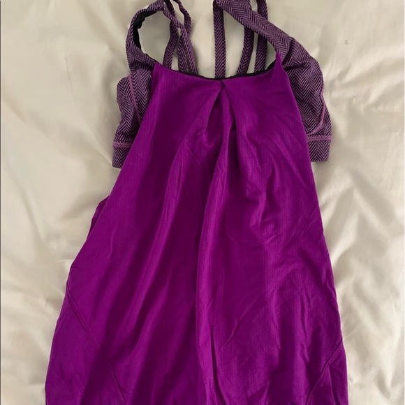 Lululemon purple tank with built in sports - Picture 1 of 6